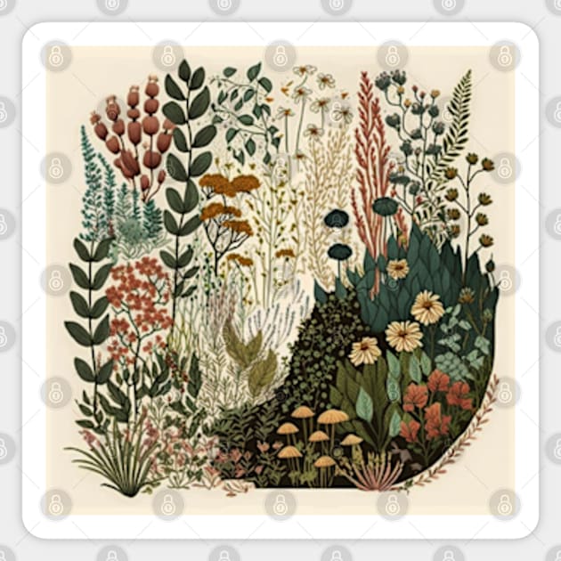 Beautiful Wildflowers garden Sticker by teehood